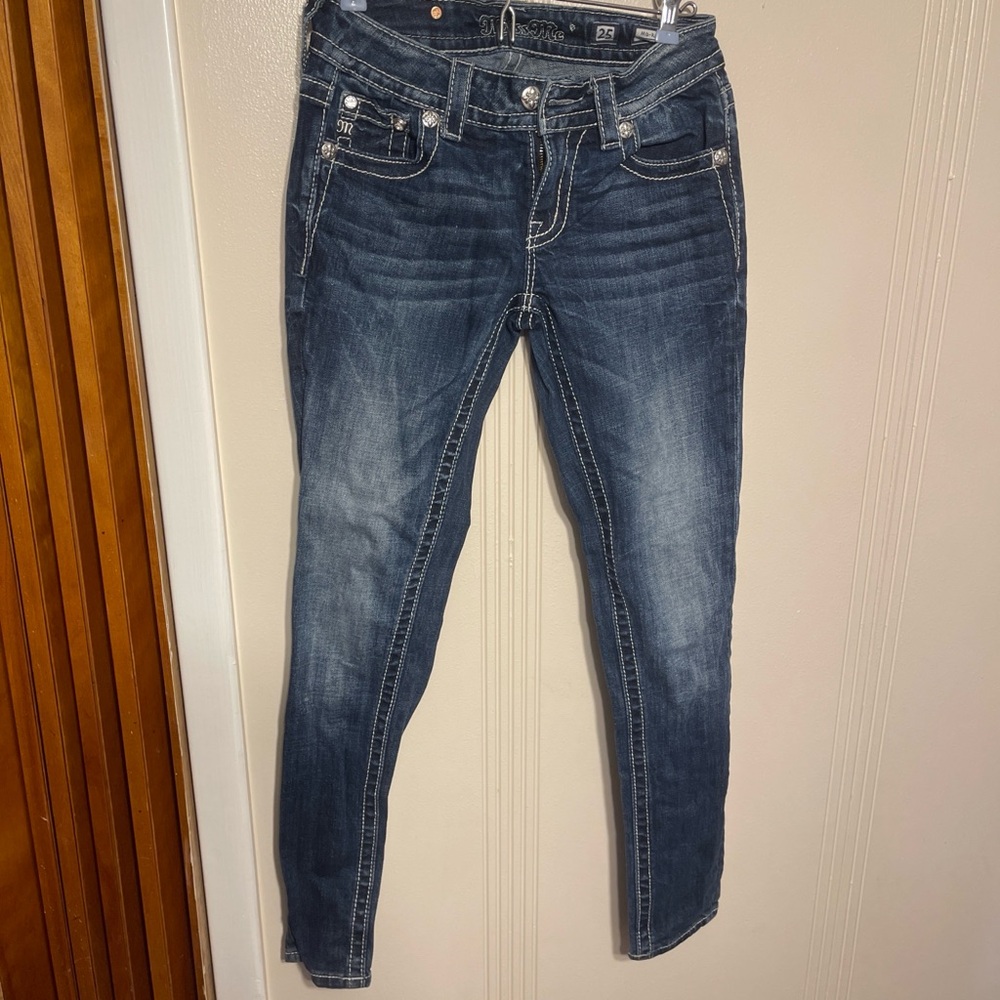 Miss Me Dark Blue Skinny Jeans